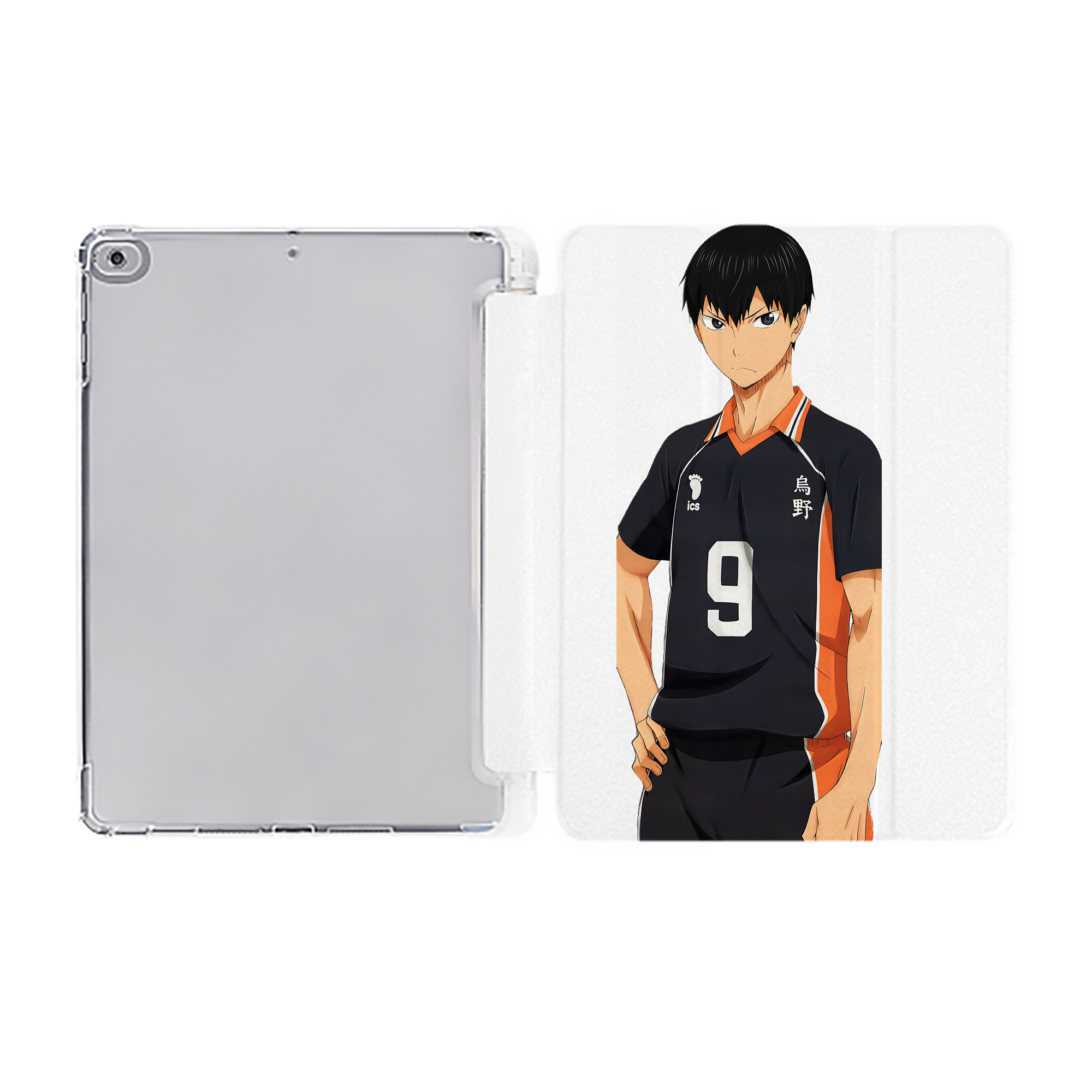 （画像用） ハイキュー!! Haikyu!! IPad ケース ペン収納付き 三つ折りスタンド PUレザー×シリコン 対応機種9.5/10.5/10.9インチ
